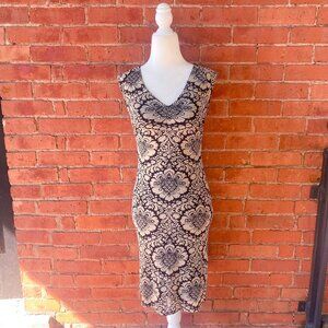 slinky mesh jacquard dress